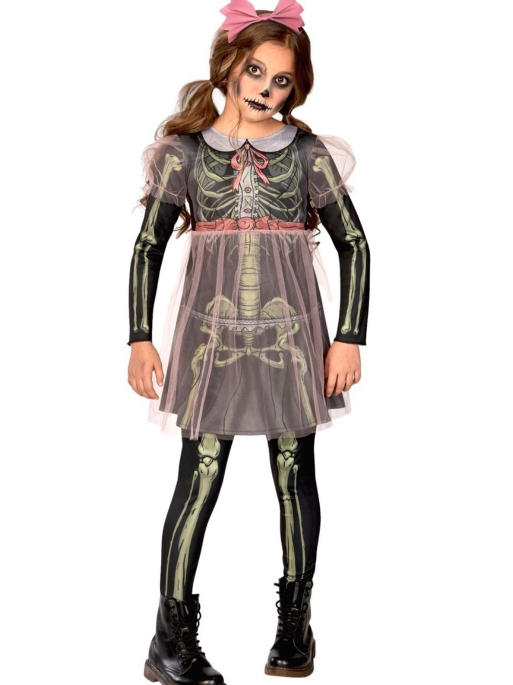 Goodmark Skeleton Doll Halloween Costume, NWT, Size M 7/8